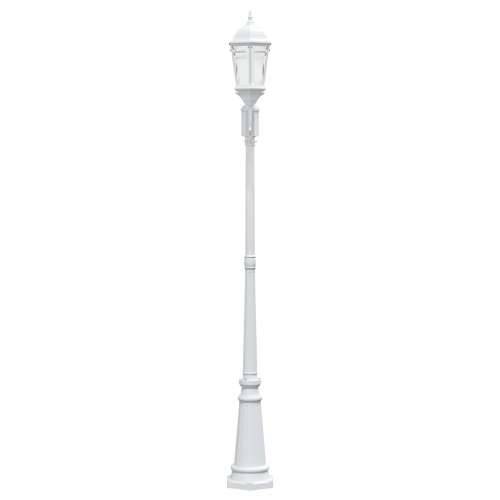 Stup vrtne svjetlosti 2-lampe E27 bijeli 235 cm aluminij Cijena