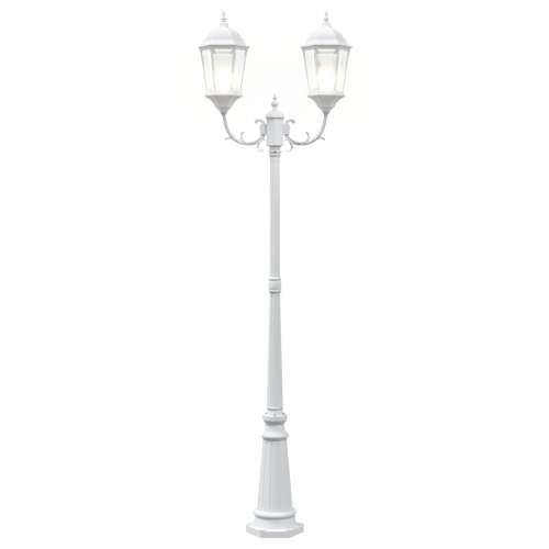Stup vrtne svjetlosti 2-lampe E27 bijeli 235 cm aluminij Cijena