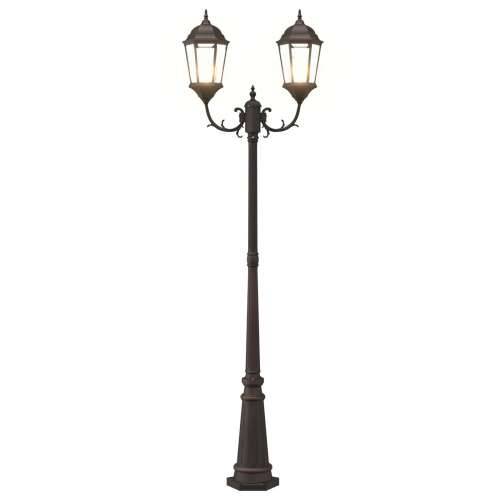 Stabljični reflektor za vrt 2-lampe E27 brončana 235 cm aluminij Cijena