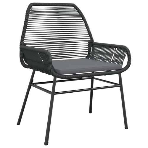 Vrtna garnitura - 9-dijelni vrtni blagovaonski set s jastucima crnog poliratana - Crna 200 x 100 x 74 cm 8 Cijena