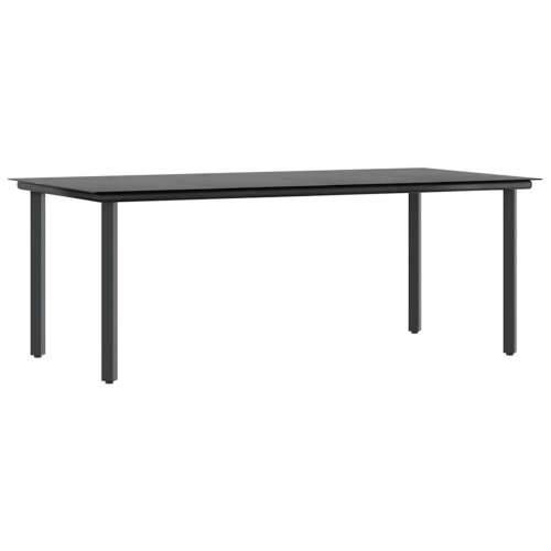 Vrtna garnitura - 9-dijelni vrtni blagovaonski set s jastucima crnog poliratana - Crna 200 x 100 x 74 cm 8 Cijena