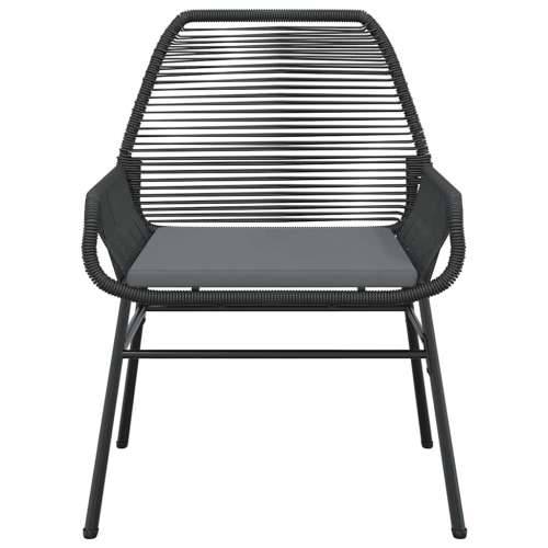 Vrtna garnitura - 9-dijelni vrtni blagovaonski set s jastucima crnog poliratana - Crna 200 x 100 x 74 cm 8 Cijena