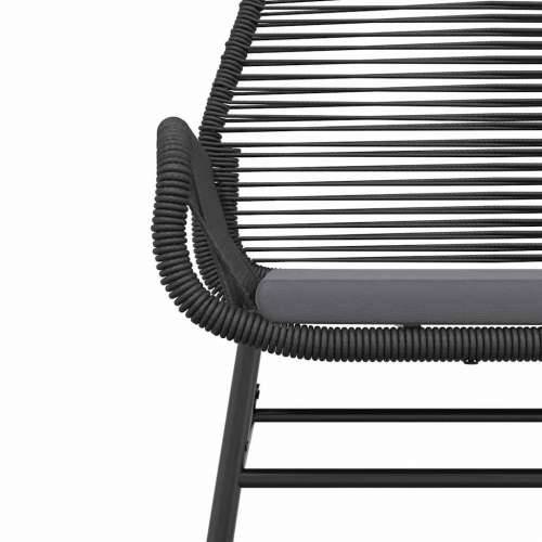 Vrtna garnitura - 9-dijelni vrtni blagovaonski set s jastucima crnog poliratana - Crna 200 x 100 x 74 cm 8 Cijena