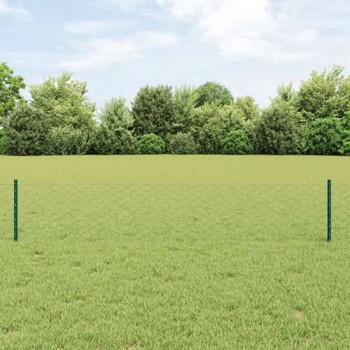 Ograde Stabljike 5 kom U-kanal Zelena 40 cm Čelik, Šesterokutna ograda Zelena 0.4x10 m Čelik Cijena