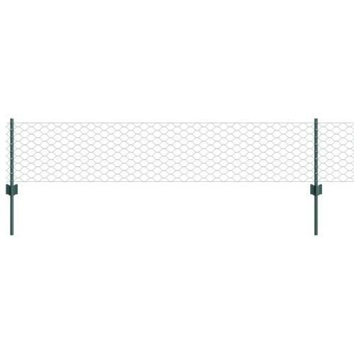 Ograde Stabljike 5 kom U-kanal Zelena 40 cm Čelik, Šesterokutna ograda Zelena 0.4x10 m Čelik Cijena