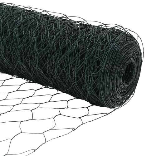 Stupovi za ogradu 5 kom U-kanal zelena 140 cm čelik, Hexagonalna ograda zelena 1,4x10 m čelik Cijena