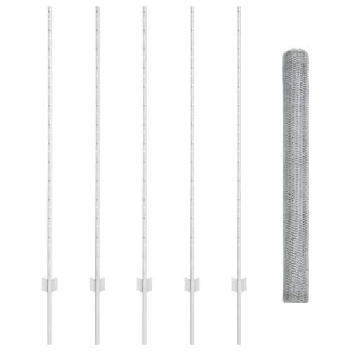 Ograda Posts 10 kom U-Channel 140 cm Galvanizirani čelik, Šesterokutna ograda 1,4x10 m Galvanizirani čelik Cijena
