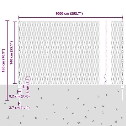 Ograda Stupovi 10 kom U-Oblik 140 cm Pocinčani čelik, Šesterokutna ograda 1.4 x 10 m Pocinčani čelik Cijena