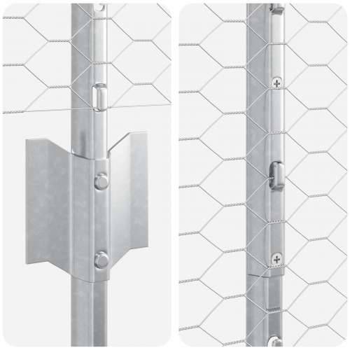 Ograda od 22 kom stupa U-kanal 140 cm Galvanizirani čelik, heksagonalna ograda 1.4x25 m Galvanizirani čelik Cijena