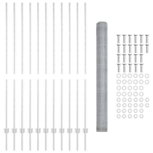 Ograda Set 22 kom U-Kanal 160 cm Galvanizirani Čelik, Šesterokutna ograda 1,6x25 m Galvanizirani Čelik Cijena