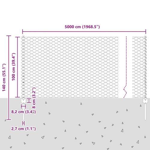 Ograde 10 kom U-Channel 140 cm Galvanizirana čelika, Šesterokutna ograda 1x50 m Galvanizirana čelika Cijena