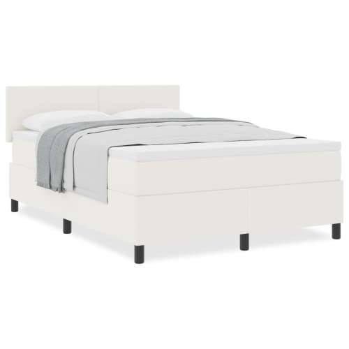 Box Spring Krevet s madracem Krem 140x200 cm Plišana tkanina Cijena