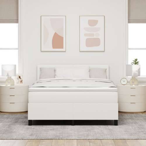 Box Spring Krevet s madracem Krem 140x200 cm Plišana tkanina Cijena