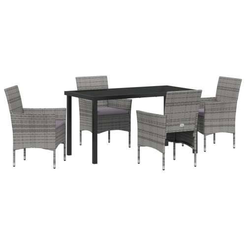 set od 5 vrtnih stolica sive poli rattan Cijena