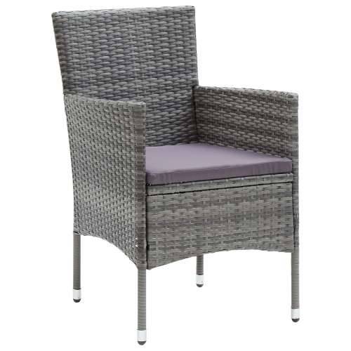 set od 5 vrtnih stolica sive poli rattan Cijena