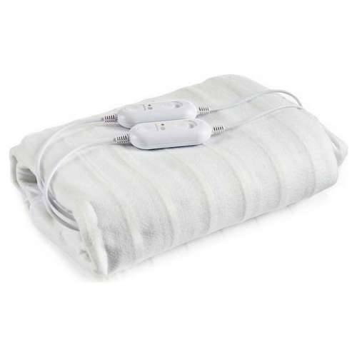 Dvostruka Električna Deka 2 x 60 W Poliester Bijela (140 x 1 x 160 cm) Cijena