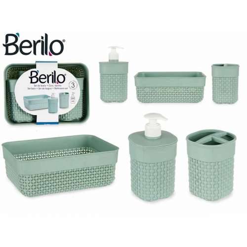 Set za Kupaonicu Berilo PP-107-3 Zelena Plastika (12 kom.) Cijena