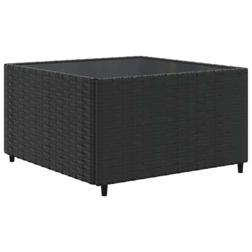 Vrtna garnitura - 11-dijelni set vrtnih sofa od poliratana s jastucima crni - Crna i plava 10 Cijena