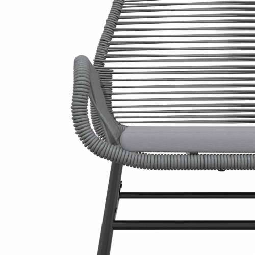 Vrtna garnitura - 7-dijelni vrtni blagovaonski set s jastucima poliratan i staklo - Siva 200 x 100 x 74 cm 6 Cijena