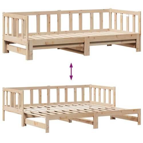 Dnevni krevet na razvlačenje s ladicama bez madraca 90x200 cm - natrual 90 x 200 cm Cijena