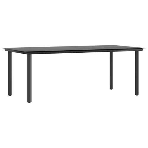 Vrtna garnitura - 9-dijelni vrtni blagovaonski set s jastucima poliratan i staklo - Siva 200 x 100 x 74 cm 8 Cijena