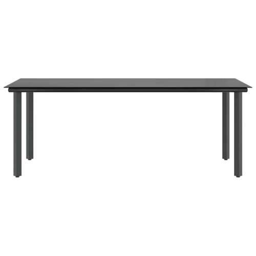 Vrtna garnitura - 9-dijelni vrtni blagovaonski set s jastucima poliratan i staklo - Siva 200 x 100 x 74 cm 8 Cijena