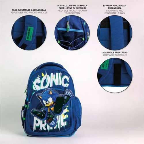 Školski Ruksak Sonic Tamno plava Cijena
