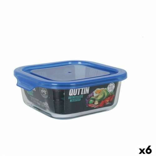 Hermetička Kutija za Ručak Quttin Plava Providan 750 ml (6 kom.) Cijena