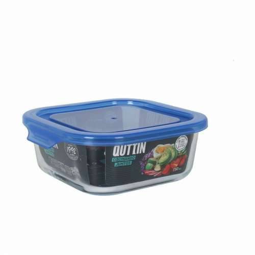 Hermetička Kutija za Ručak Quttin Plava Providan 750 ml (6 kom.) Cijena