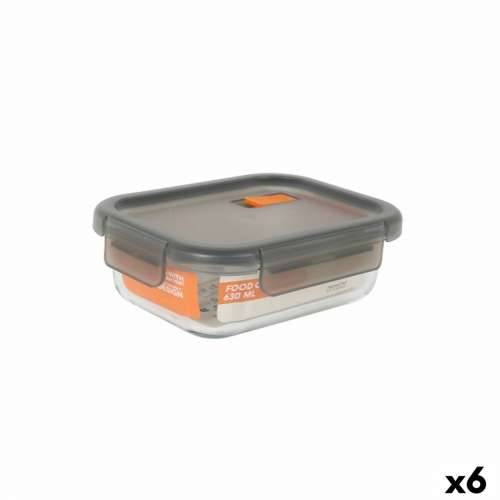 Hermetička Kutija za Ručak MasterChef Siva Providan Pravokutno 630 ml (6 kom.) Cijena
