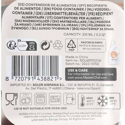 Hermetička Kutija za Ručak MasterChef Siva Providan Kvadratno 310 ml (12 kom.) Cijena