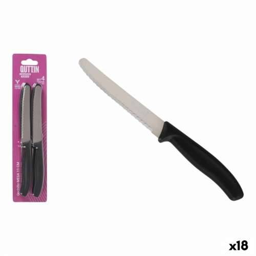 Set Noževa Quttin Crna Srebrna Nehrđajući Čelik 11 cm 4 Dijelovi (18 kom.) Cijena