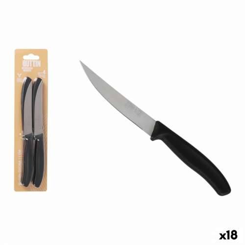 Set za Moževa za Meso Quttin 11 cm Crna Srebrna Nehrđajući Čelik 4 Dijelovi (18 kom.) Cijena