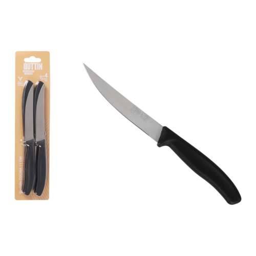 Set za Moževa za Meso Quttin 11 cm Crna Srebrna Nehrđajući Čelik 4 Dijelovi (18 kom.) Cijena