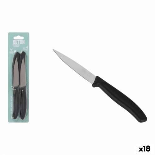 Set Noževa za Guljenje Quttin Basic Crna Srebrna Nehrđajući Čelik 9 cm 4 Dijelovi (18 kom.) Cijena