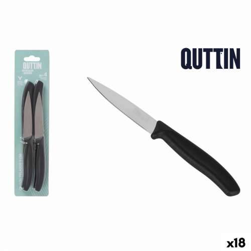 Set Noževa za Guljenje Quttin Basic Crna Srebrna Nehrđajući Čelik 9 cm 4 Dijelovi (18 kom.) Cijena