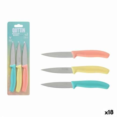 Set Noževa za Guljenje Quttin Basic Pisana Nehrđajući Čelik 9 cm 3 Dijelovi (18 kom.) Cijena