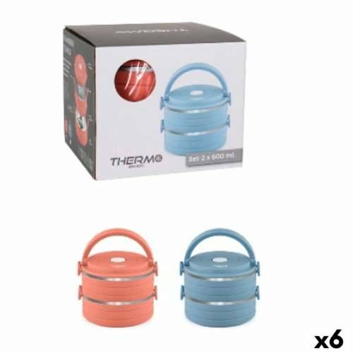 Set kutija za užinu ThermoSport Plava Crvena Čelik Plastika 600 ml 2 Dijelovi (6 kom.) Cijena