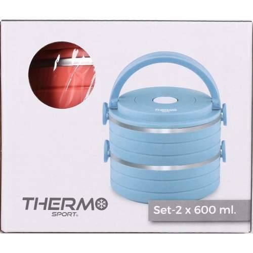 Set kutija za užinu ThermoSport Plava Crvena Čelik Plastika 600 ml 2 Dijelovi (6 kom.) Cijena