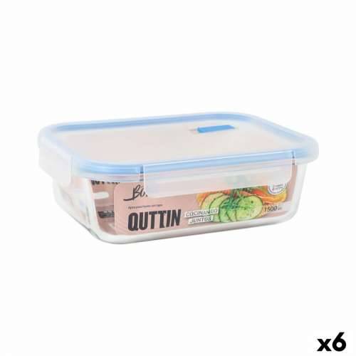 Hermetička Kutija za Ručak Quttin Boho Providan Pravokutno 1,5 L (6 kom.) Cijena