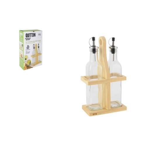 Set za Začine Quttin Smeđa Providan Staklo Bambus 250 ml 2 Dijelovi (12 kom.) Cijena