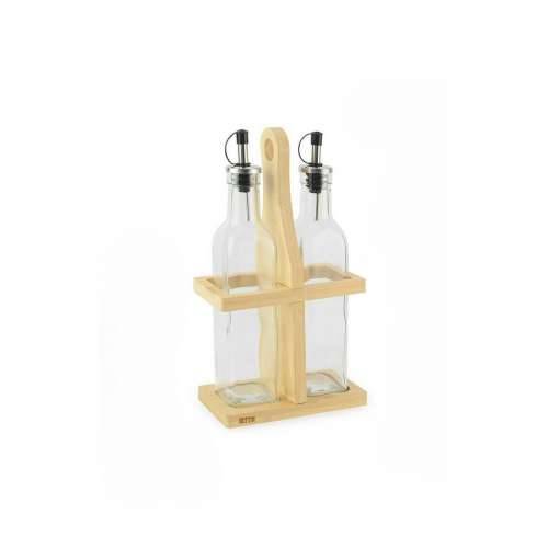 Set za Začine Quttin Smeđa Providan Staklo Bambus 250 ml 2 Dijelovi (12 kom.) Cijena