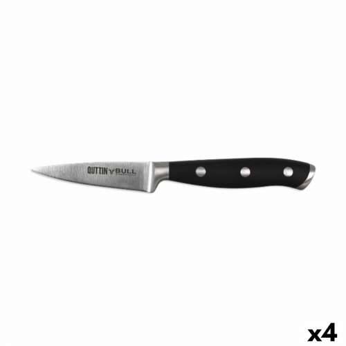 Nož za Guljenje Quttin Bull Crna Srebrna Nehrđajući Čelik 9 cm (4 kom.) Cijena