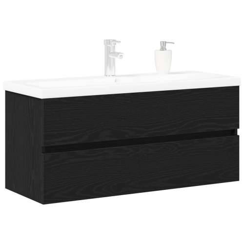 kabinet za Lavabo - Umivaonik s ugrađenim umivaonikom Crni hrast Konstruirano drvo, kabinet za umivaonik Crni hrast 90x38,5x45 c Cijena