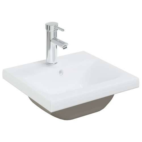 kabinet sudopera s ugrađenim Lavabo - Umivaonikom crni hrast inženjersko drvo, kabinet sudopera stari drvo 41x38,5x45 cm inženje Cijena
