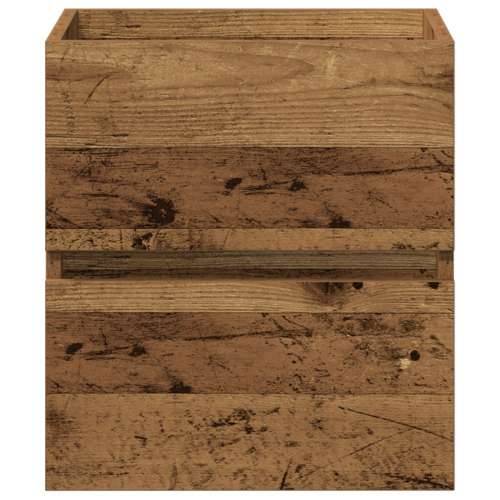 kabinet sudopera s ugrađenim Lavabo - Umivaonikom crni hrast inženjersko drvo, kabinet sudopera stari drvo 41x38,5x45 cm inženje Cijena