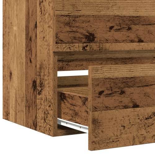 kabinet sudopera s ugrađenim Lavabo - Umivaonikom crni hrast inženjersko drvo, kabinet sudopera stari drvo 41x38,5x45 cm inženje Cijena