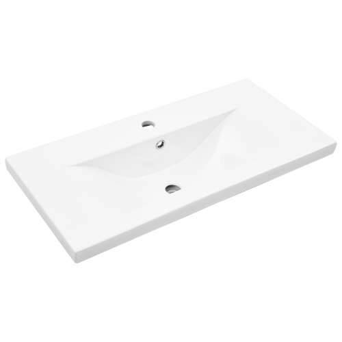 ormar za sudoper s ugrađenim Lavabo - Umivaonikom crna hrastovina konstruirano drvo, ormar za sudoper crna hrastovina 80x38.5x45 Cijena