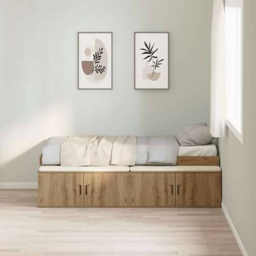 Krevetna struktura za pohranu Umjetni hrast 80x200 cm Cijena