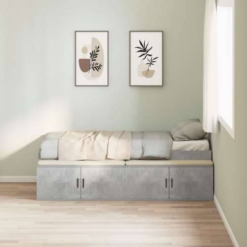 Skladišna krevetna konstrukcija Kontrastno siva 90x190 cm Cijena